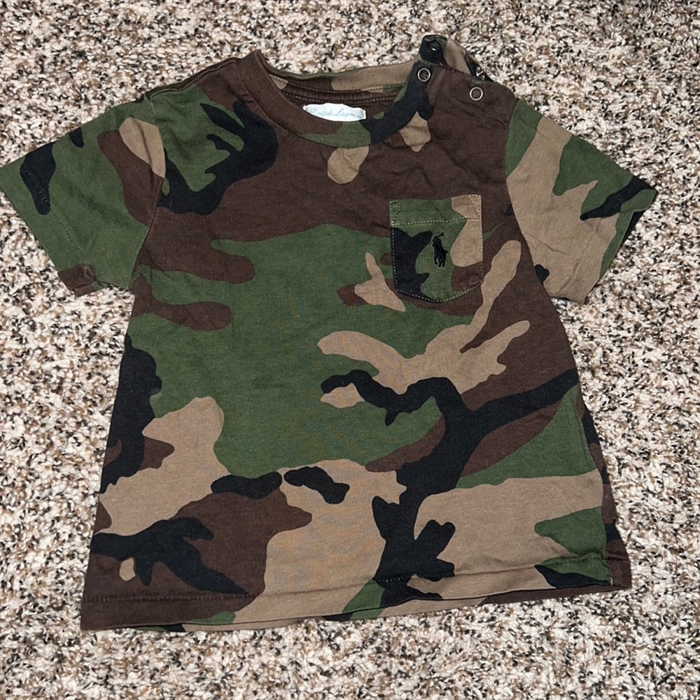 Ralph Lauren Camo Cotton Jersey Pocket Tee